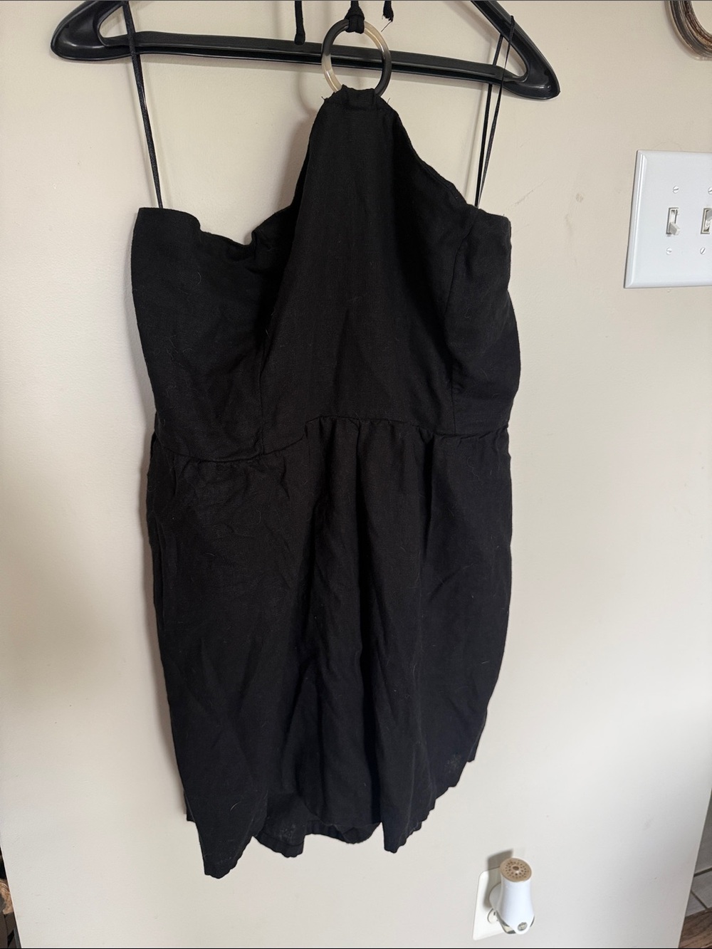Old navy Black Halter linen romper